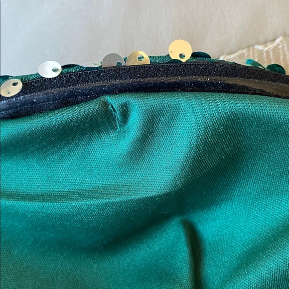 As U Wish Teal & Silver Sequin Slip Dress - Picture 10 of 12